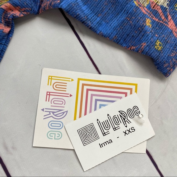 BNWT XXS Lularoe Irma - Picture 6 of 8